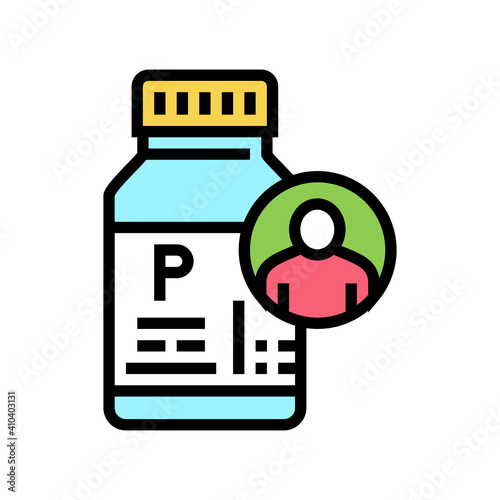 container probiotics color icon vector. container probiotics sign. isolated symbol illustration