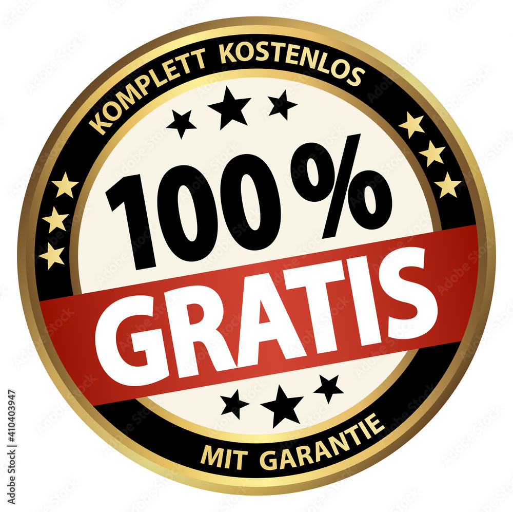round business button - 100% gratis (german)