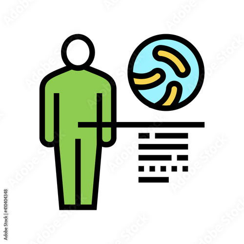 intestine microflora color icon vector. intestine microflora sign. isolated symbol illustration