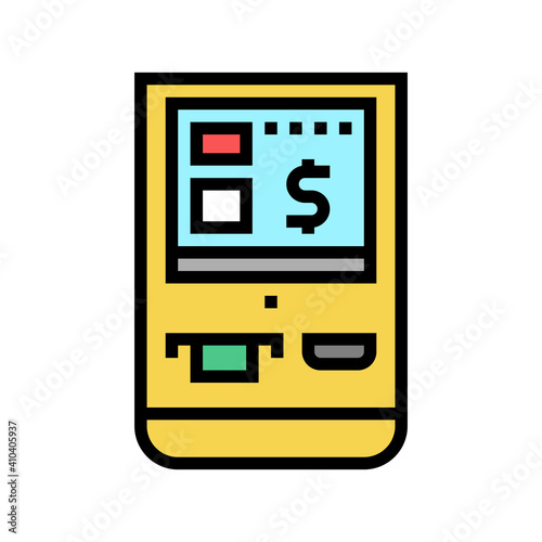 multifunctional pos terminal color icon vector. multifunctional pos terminal sign. isolated symbol illustration