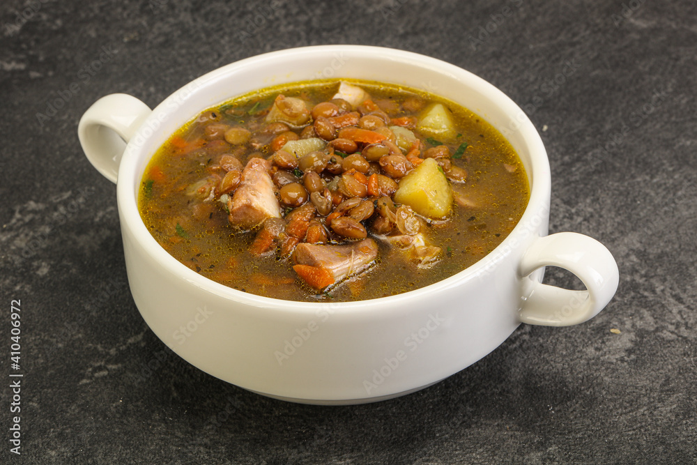 Lentil soup with chicken and vegetables Lentil soup with chicken and vegetables