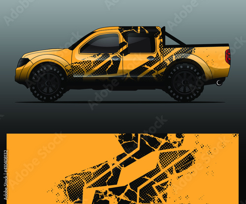 Truck decal graphic wrap vector, abstract background