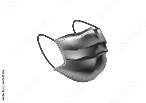 realistic hygienic black mask vectors for covid19 on white background ep26 photo