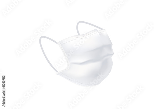 realistic hygienic white mask vectors for covid19 on white background ep26