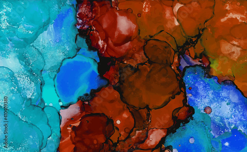 Abstract colored liquid ink...