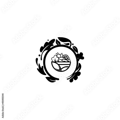 organic logo. organic shop, healthy food store or vegetarian cafe. isolated on white background.