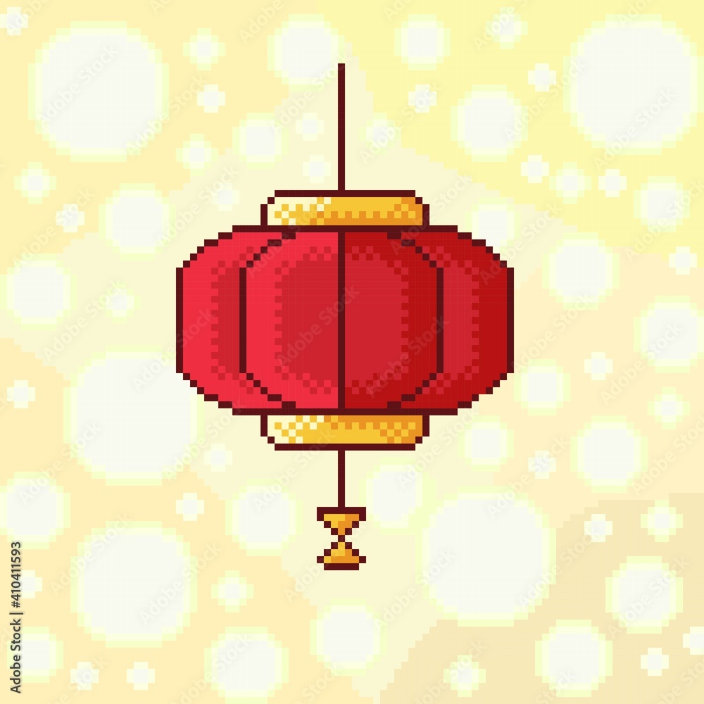 Vecteur Stock Chinese light pixel art. Vector illustration. | Adobe Stock