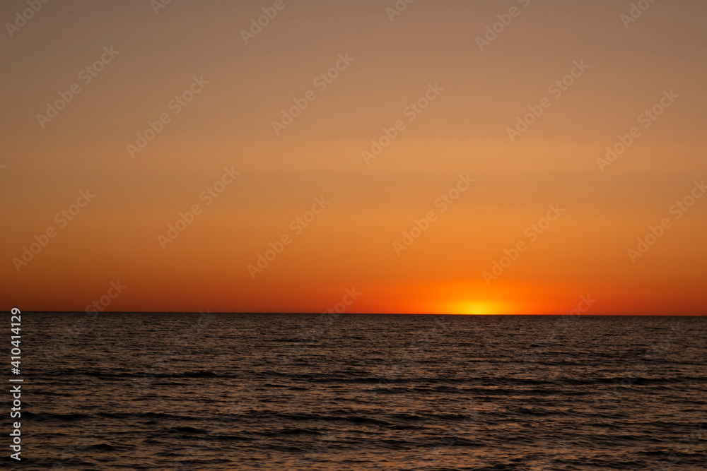 Sunset: colorful natural landscape for a magazine, for a banner or desktop background