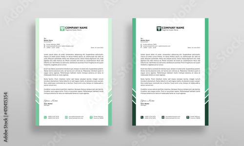 Modern and Clean Company Letterhead Design Template.
