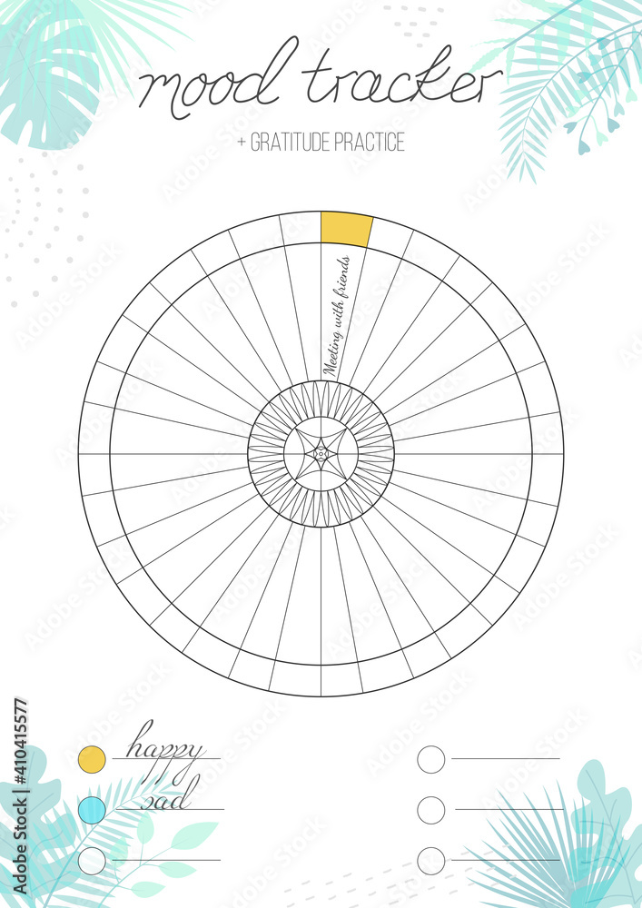 Printable A4 paper sheet with circle with blank lines to fill and ...