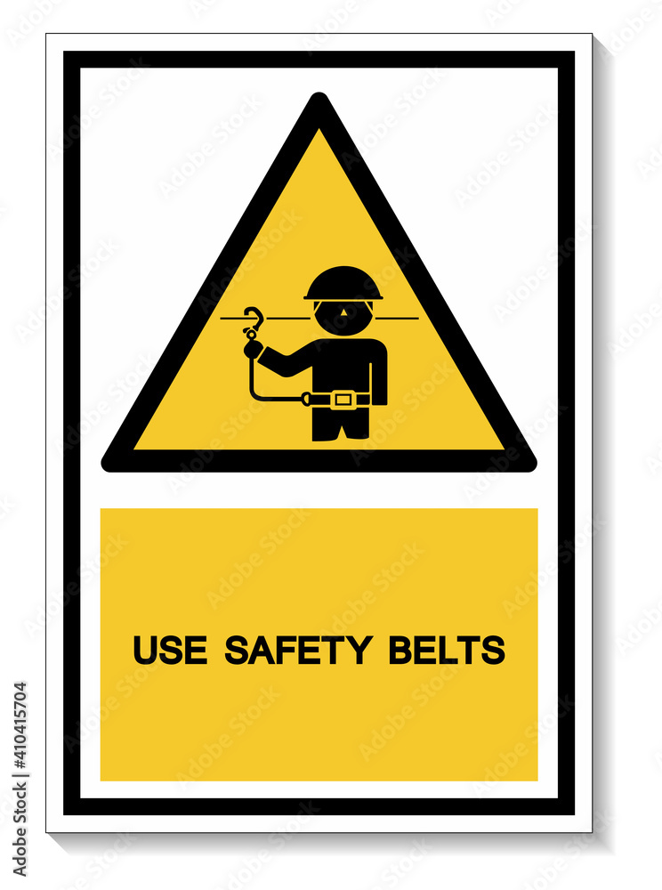 PPE Icon.Use Safety Belts Symbol Sign Isolate On White Background,Vector Illustration EPS.10