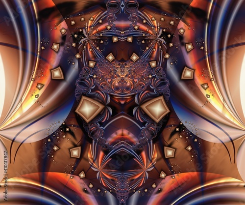 Computer generated abstract colorful fractal artwork