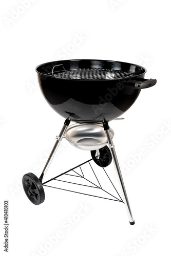 New black Charcoal grill isolated on white background