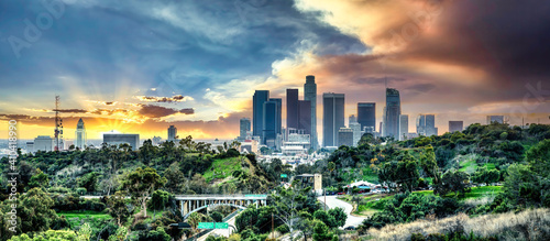Los Angeles skyline sunset © Larry Gibson