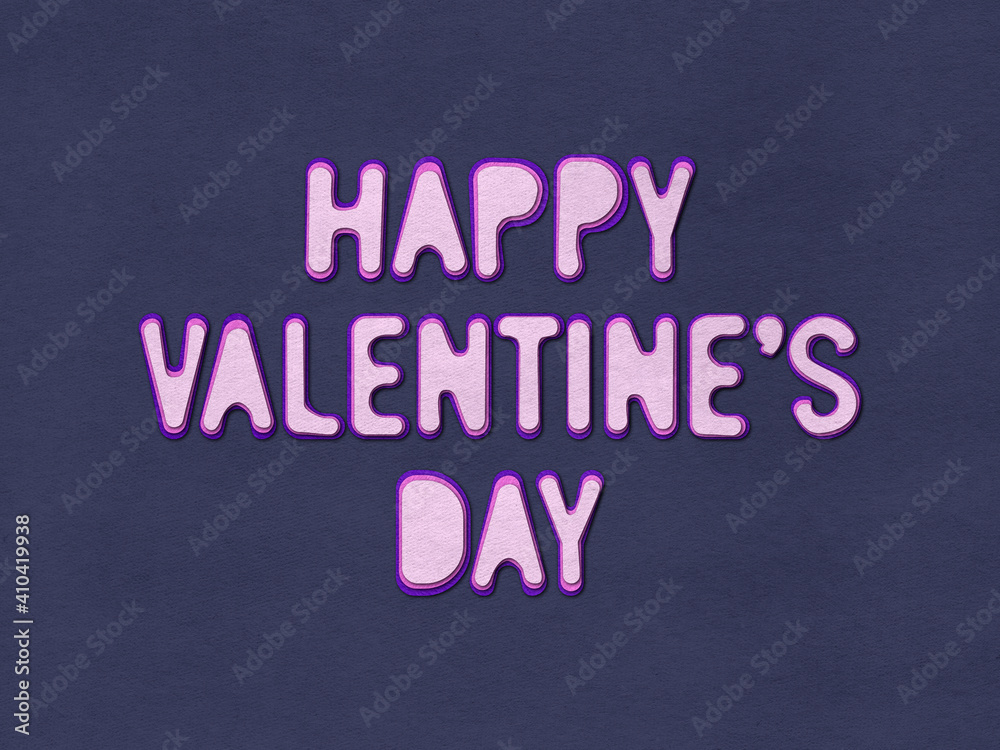Happy Valentine’s Day - Multi color paper cut our word Happy Valentine’s Day - Multi color paper cut our word