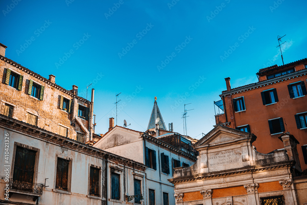  Antique building view in Venice, ITALY