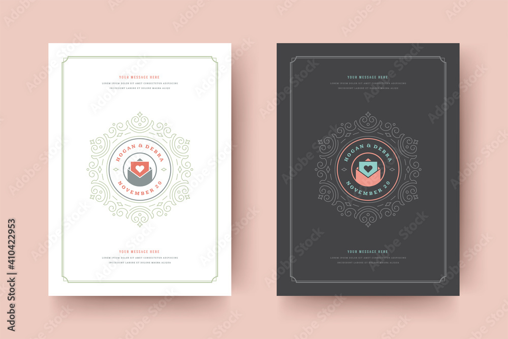 Wedding save the date invitation card vector illustration Wedding save the date invitation card vector illustration