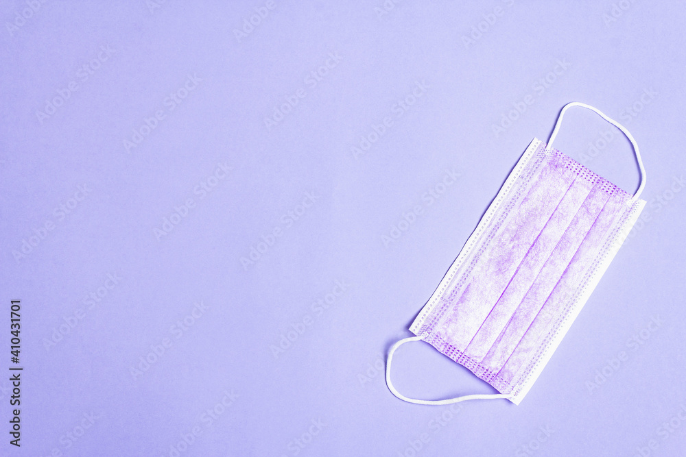 Fashion lilac masks isolated on glamour purple background Fashion lilac masks isolated on glamour purple background