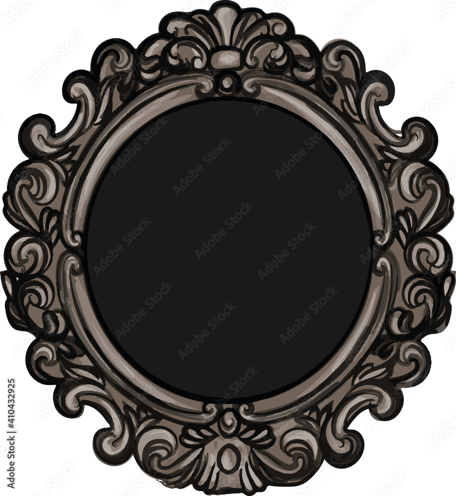 Hand Drawn Gothic Victorian Frame - Vector Isolated Hand Drawn Gothic Victorian Frame - Vector Isolated