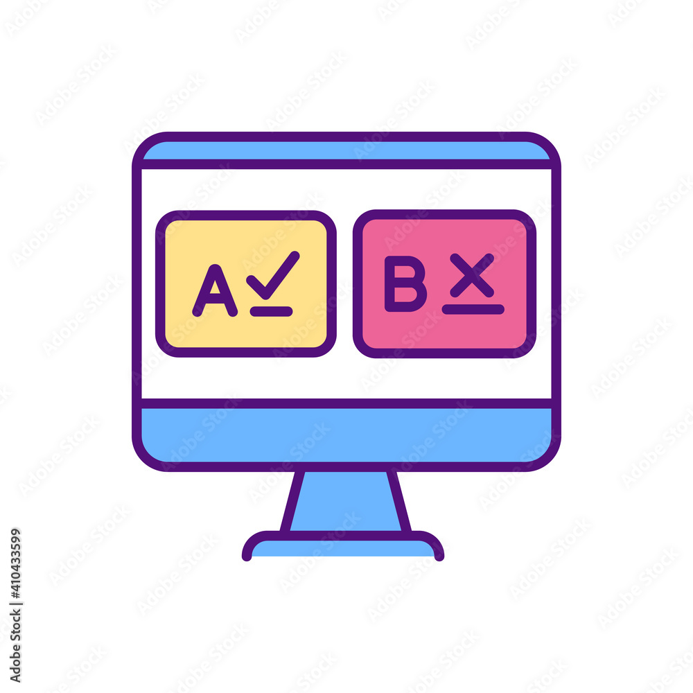 Test preparation RGB color icon. Online teaching jobs types. Increase students performance on standardized tests. Keep up with your work. Complete mock test. Isolated vector illustration Test preparation RGB color icon. Online teaching jobs types. Increase students performance on standardized tests. Keep up with your work. Complete mock test. Isolated vector illustration