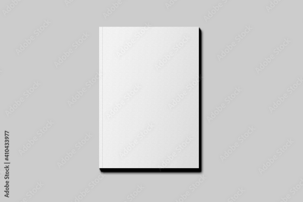 Realistic single blank book cover illustration for mockup. 3D Render. Realistic single blank book cover illustration for mockup. 3D Render.
