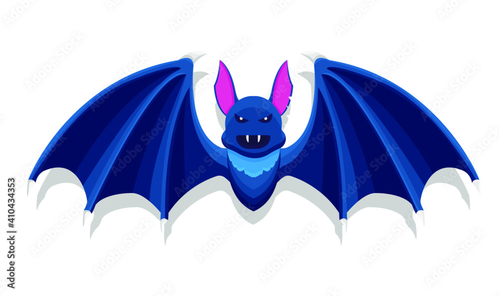 Angry bat isolated on white background.
Cartoon vector illustration.
Angry bat isolated on white background.
Cartoon vector illustration.