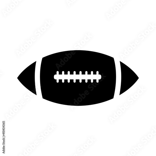 Football, black vector icon on white background.