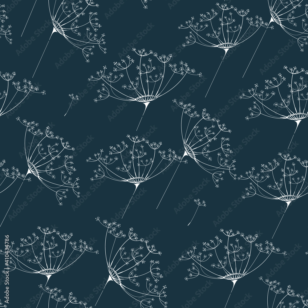 Queen Anne's lace plant pattern - obrazy, fototapety, plakaty 