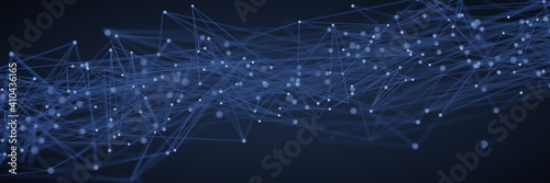 abstract mesh with glowing spots background