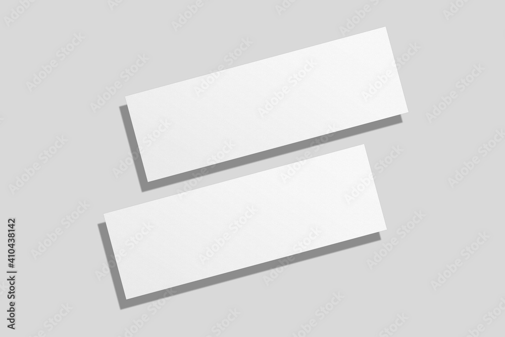 Realistic blank ticket illustration for mockup. 3D Render. Realistic blank ticket illustration for mockup. 3D Render.