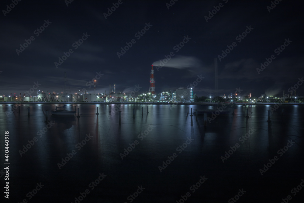 Fototapeta premium 三重県 四日市工場夜景 四日市ドーム前