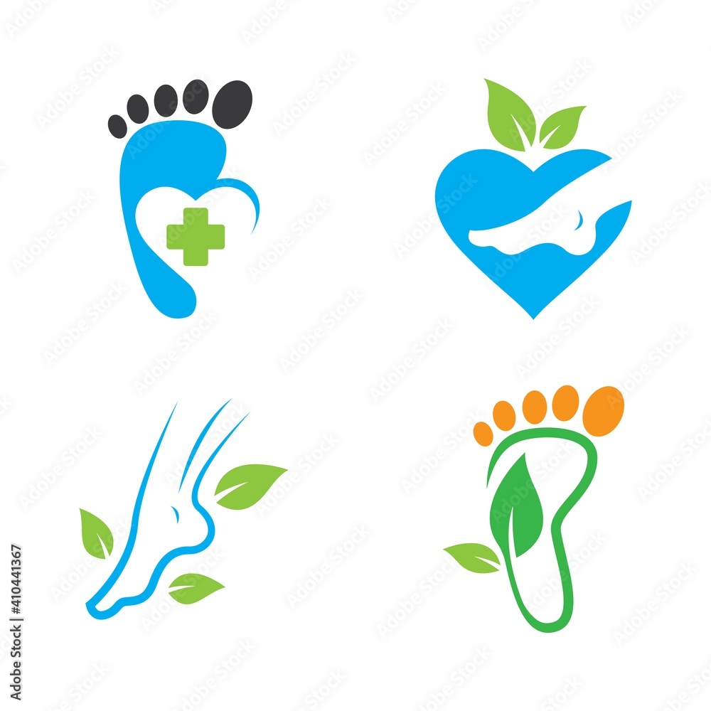 Fototapeta premium Foot care logo images