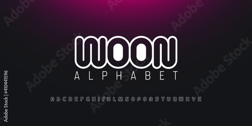 Abstract minimal modern alphabet line font. Minimal slim typography monogram fonts style. Vector illustration and tech font.