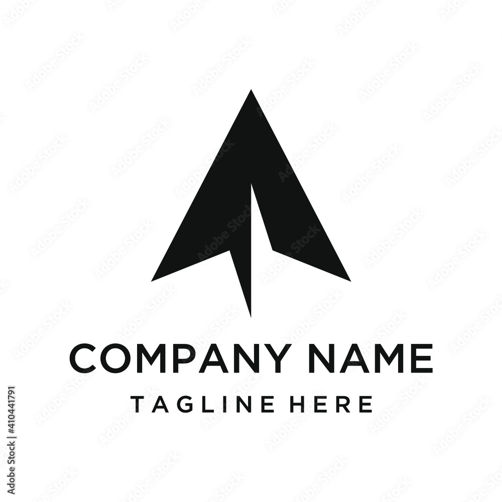 Abstract paper plane logo Abstract paper plane logo