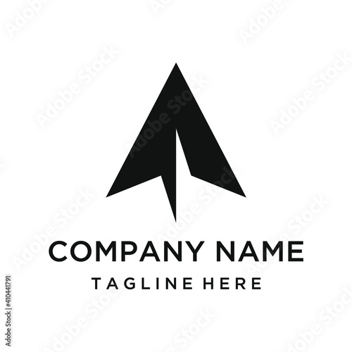 Abstract paper plane logo