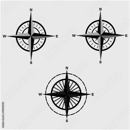 Vector graphic for of a group of compasses