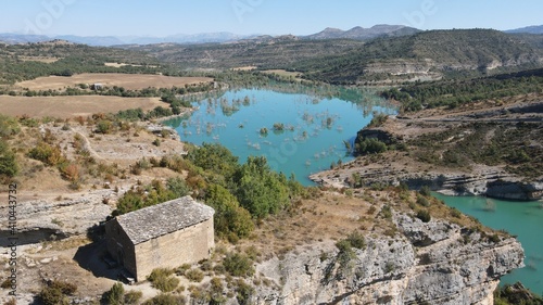 Vistas aéreas del desfiladero de Montrebei entre Catataluña y Aragón.
