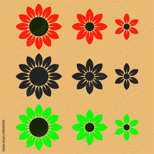 Vector graphic for Multi-leaf flower group