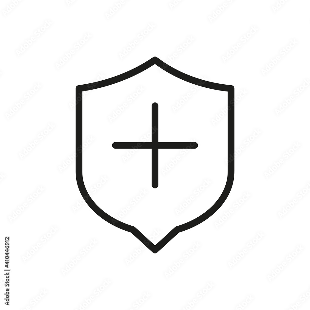 Outline Vector Icon Shield, Protect, Defense
