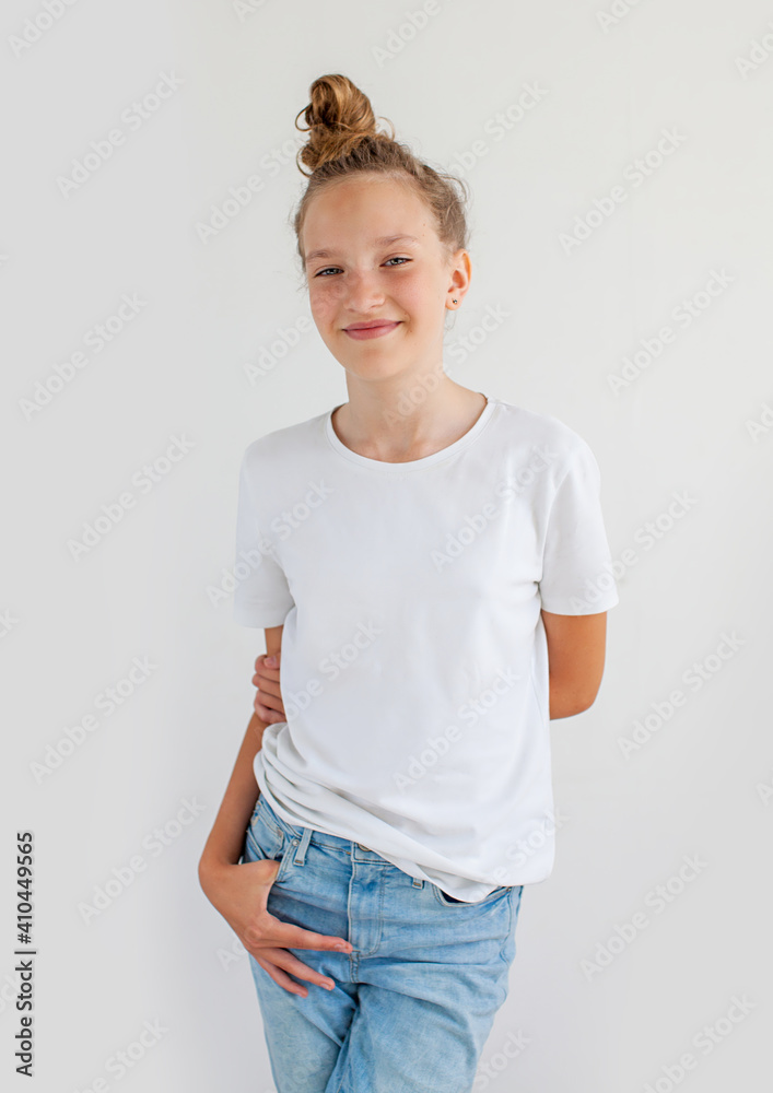 Portrait smiling young girl teen Portrait smiling young girl teen