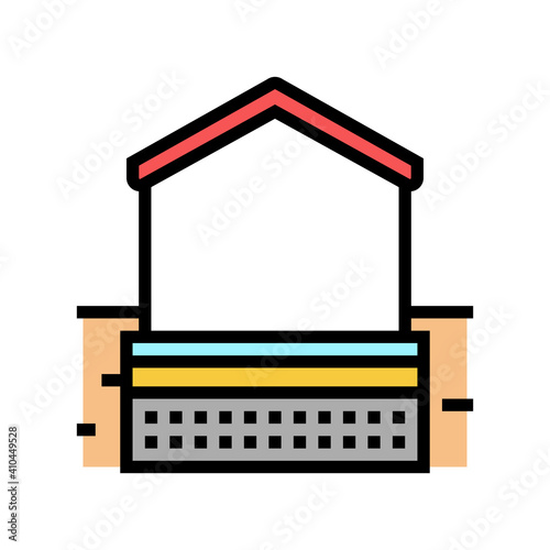 house foundation stone color icon vector. house foundation stone sign. isolated symbol illustration