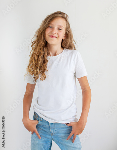 Portrait smiling young girl teen