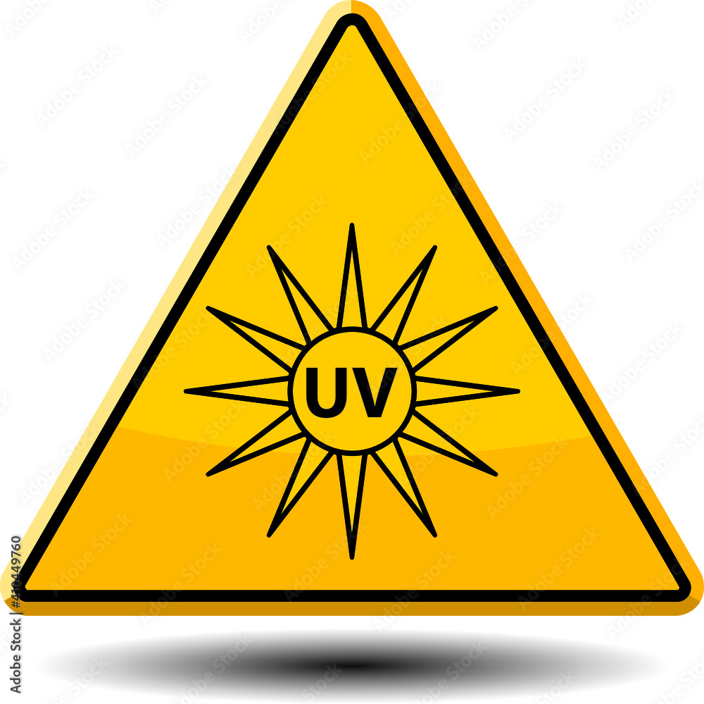 uv hazard caution sign, vector illustration uv hazard caution sign, vector illustration