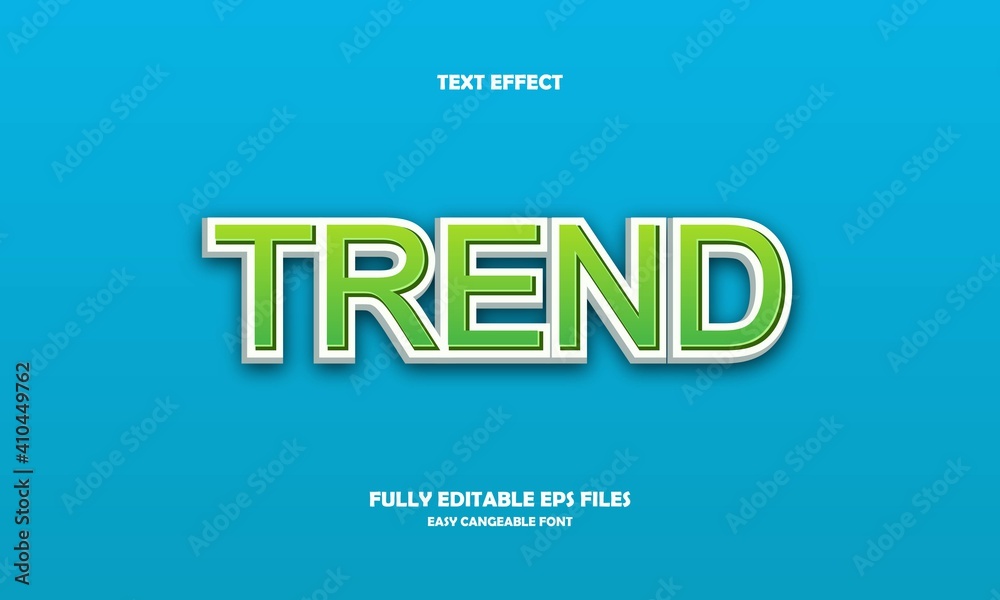 Editable 3D Trend Text Effects Template