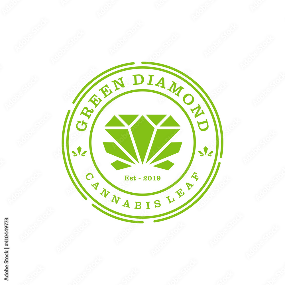 cannabis diamond logo design