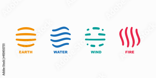 Four elements design vector illustration