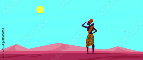 woman in the desert