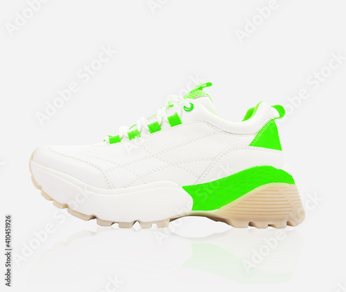 stylish sports shoes, insulated on a white background