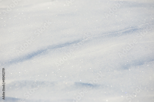 white snowdrift with blue shadows, winter texture © Елена Челышева