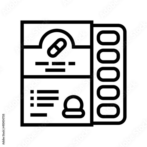 dry probiotics line icon vector. dry probiotics sign. isolated contour symbol black illustration